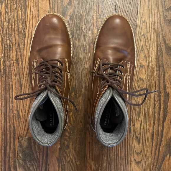Men's Public Opinion Brown Leather Boots - Picture 4 of 4
